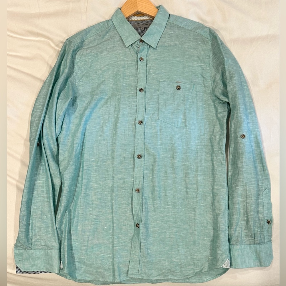 Ted Baker - Men’s Size 3 (Medium) Long Sleeve Button Down Shirt